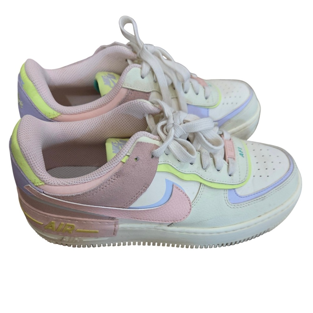 Nike Air Force 1 Shadow Pink Pastel Cashmere 8.5 Sneakers Low Baddie Platform
